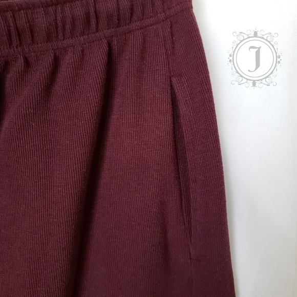 Onque Woman Burgendy Drawstring Sweater Skirt - Picture 2 of 6